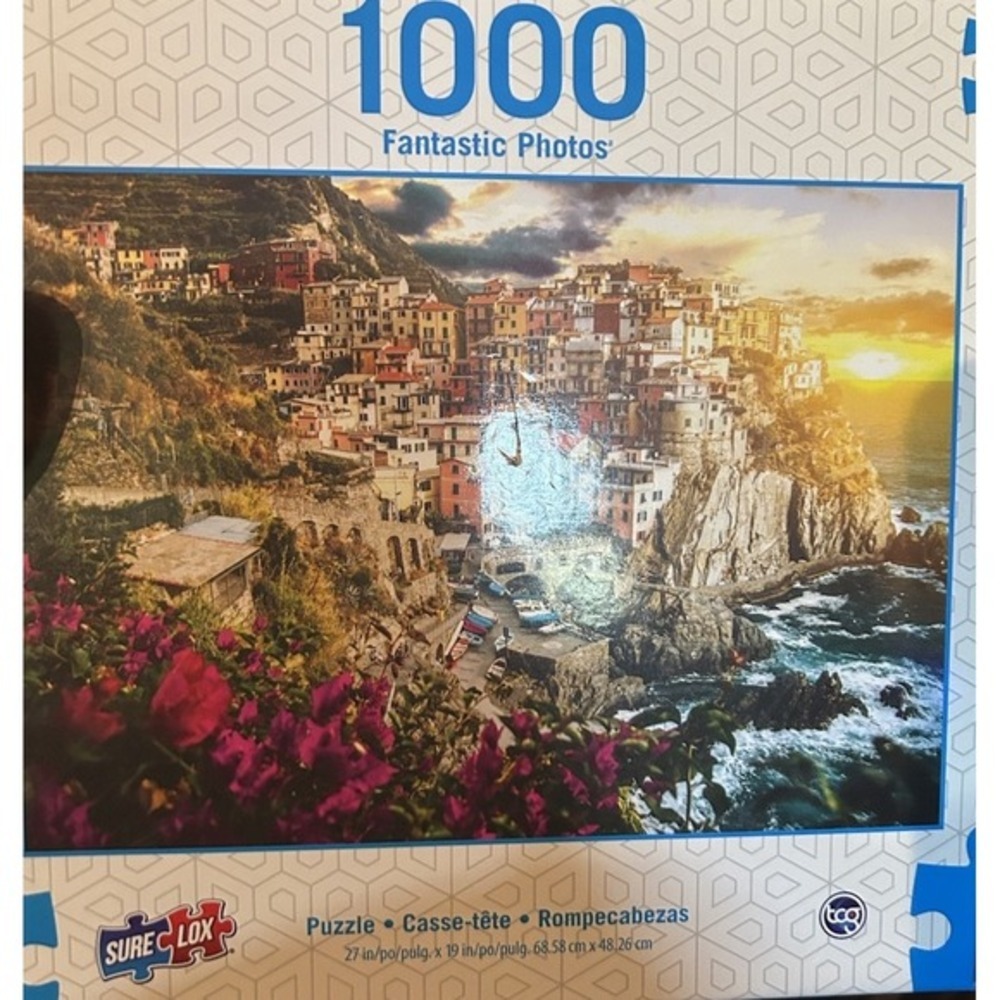 Sure Lox 1000 Piece Fantastic Photos Jigsaw Puzzle Coastal Village Italy Sunset